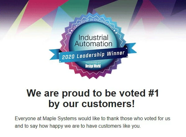 Thank you for voting us no 1 in Industrial Automation