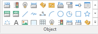 Available objects with icons