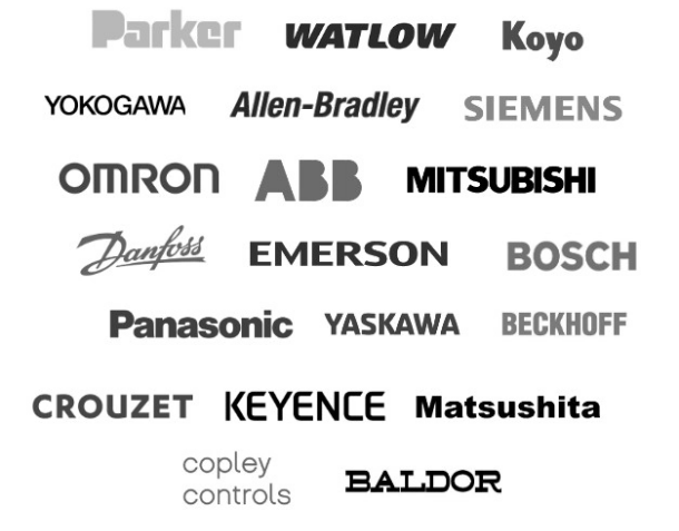Leading PLC manufacturer logos