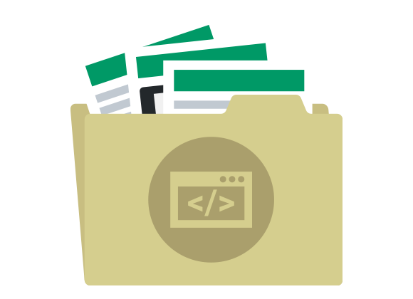 Folder icon with documents