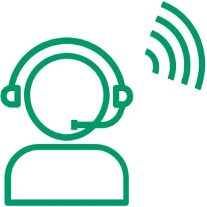 Icon of a headset with signal waves, indicating free customer support, a compelling reason to switch to Maple Systems PLC for their excellent service.